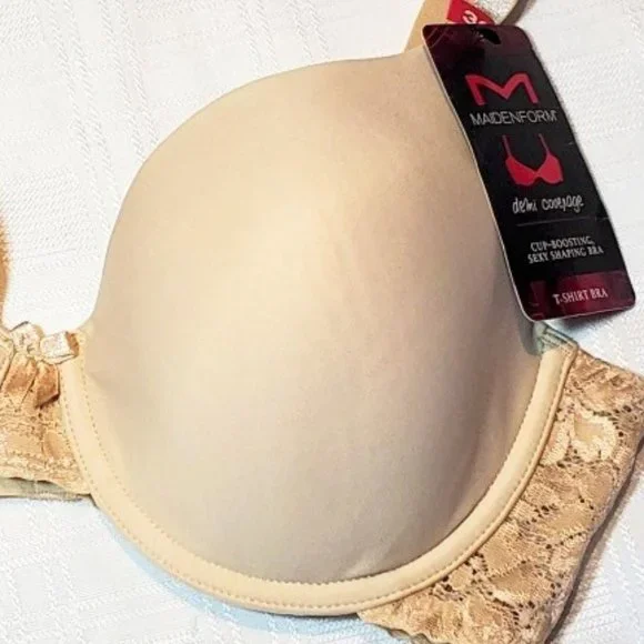 Maidenform Bras Women T-Shirt Demi Coverage Underwire Nude 36D Cup Comfort Bra - Picture 3 of 11